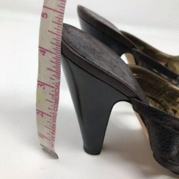 Vicini heels red jeweled copper slip on heels sz 38 BoxC - Picture 7 of 7